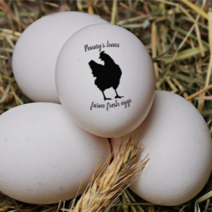 Tampons Encreurs OEufs frais de ferme Poule de poulet avec votre no