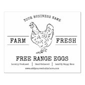 Tampons Encreurs OEufs Frais De Ferme Poulet Hen Custom (Impression)