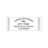 Tampons Encreurs OEufs frais de ferme rustique personnalisés (Impression)