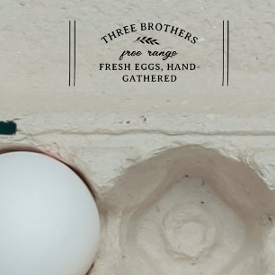 Tampons Encreurs OEufs frais de ferme rustique personnalisés