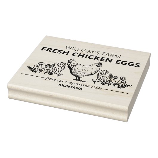 Tampons Encreurs Oeufs frais de ferme sur mesure, petite entreprise (Tampon)
