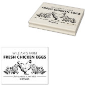Tampons Encreurs Oeufs frais de ferme sur mesure, petite entreprise (Tamponné)