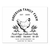 Tampons Encreurs OEufs frais personnalisés Famille Timbre en caoutc (Impression)