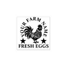 Oeufs frais personnalisés vintage (ferme & support