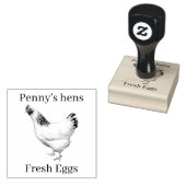 Tampons Encreurs OEufs frais Votre nom Poulets V2 Timbre oeufs (Tamponné)