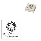 Tampons Encreurs OEuvre en bois sur mesure Courbe de Noël (Tamponné)