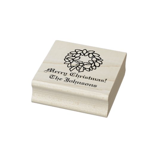 Tampons Encreurs OEuvre en bois sur mesure Courbe de Noël (Tampon)