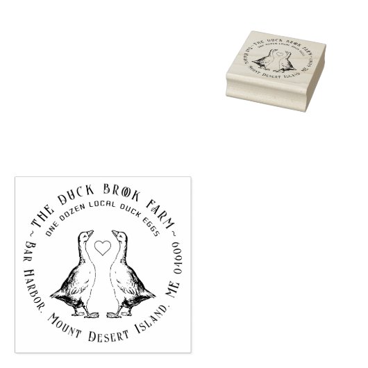 Tampons Encreurs Oies mignonnes Élevage personnalisé Oeuf Carton Ti (Tamponné)