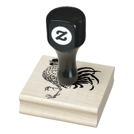 Tampons Encreurs Oiseau coquine à coq une jambe (Tampon)