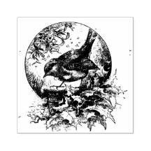 Oiseau mignon victorien avec Holly - Noël vintage
