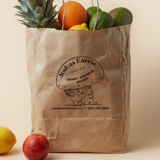 Tampons Encreurs Oiseau Mignonne Avec Champignons, Alimentation Bio