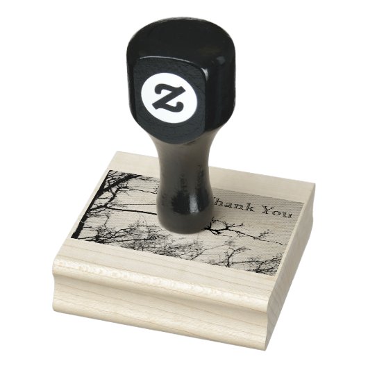 Tampons Encreurs Oiseau sur une branche Merci (Tampon)