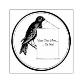 Tampons Encreurs Oiseau tenant Signe vide Timbre en caoutchouc Vint (Impression)