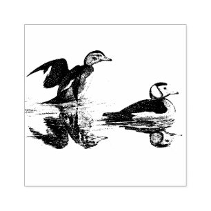 Tampons Encreurs Oiseaux de canard Faune Animal Bois Timbre