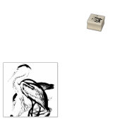 Tampons Encreurs Oiseaux de héron gris Animaux Faune Timbre de bois (Tamponné)