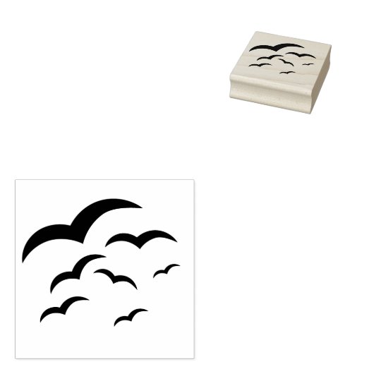 Tampons Encreurs Oiseaux en vol - Timbre en caoutchouc (Tamponné)