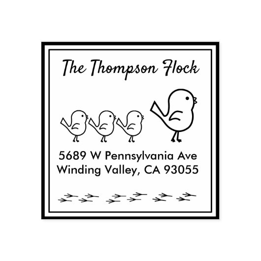 Tampons Encreurs Oiseaux mignons personnalisés (Impression)