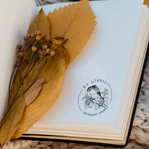 Tampons Encreurs Oiseaux vintages sur une Branche, Ex Libris Book