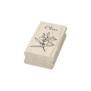 Tampons Encreurs Olive Branch Bois Art Timbre