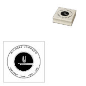 Tampons Encreurs Or Noir Batteur Monogramme (Tamponné)