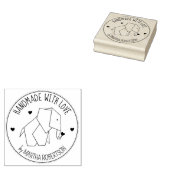 Tampons Encreurs Origami Elephant personnalisé fait main avec amour (Tamponné)