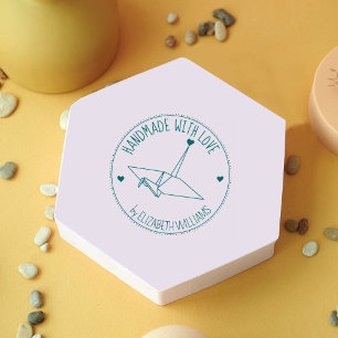 Tampons Encreurs Origami simple sur mesure fait main avec amour,