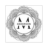 TAMPONS ENCREURS ORNATE CLASSIQUE MANDALA MONOGRAM PERSONNALISÉ NOM (Impression)