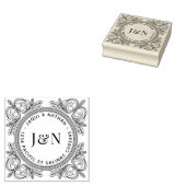 Tampons Encreurs Ornate Foliage Wooden Return Address Stamp (Tamponné)