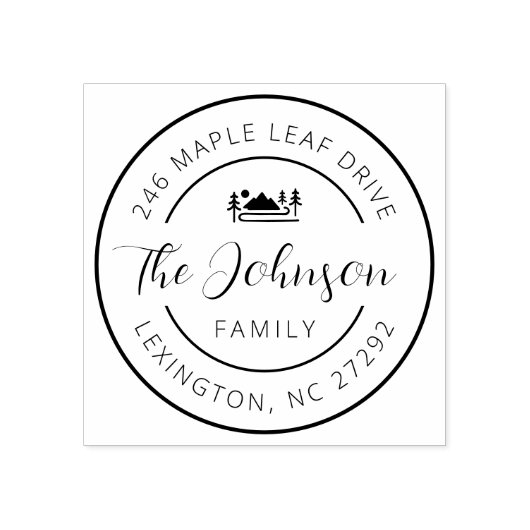 Tampons Encreurs Our New House Address Announcement Round (Impression)