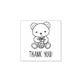 Tampons Encreurs Ours mignon tenant un Merci Berry 1x1 (Impression)