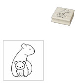 Tampons Encreurs Ours polaires : Mère et Cub (Tamponné)