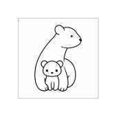 Tampons Encreurs Ours polaires : Mère et Cub (Impression)