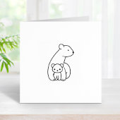 Tampons Encreurs Ours polaires : mère et ourson 1x1