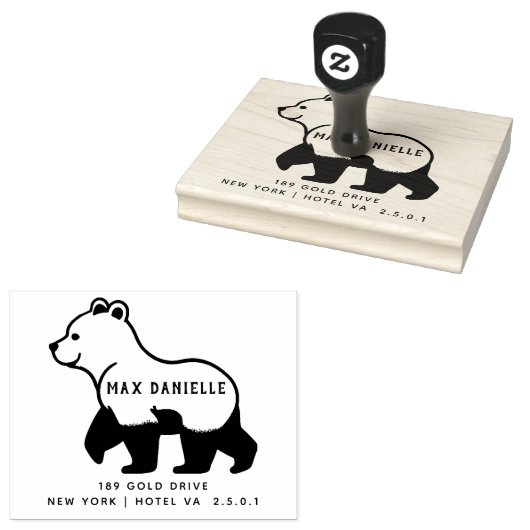 Tampons Encreurs Ours simple Courbe Botanique Professionnelle Bold (Tamponné)