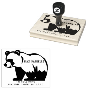 Tampons Encreurs Ours simple Courbe Botanique Professionnelle Bold