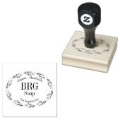 Tampons Encreurs Ovale botanique | Savon bio bio monogramme fait ma (Tamponné)