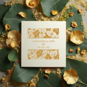 Tampons Encreurs Overlapping Leaves Pattern Elegant Nature Wedding