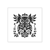 Tampons Encreurs Owl Lovers Rustic Woodlands Black White Bohemian  (Impression)