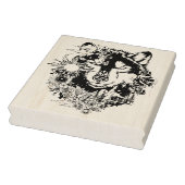 Tampons Encreurs Page de coloriage d'art animal Husky Sibérien (Tampon)