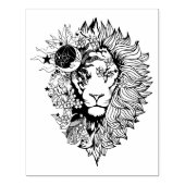 Tampons Encreurs Page de coloriage d'art animal Lion africain (Impression)