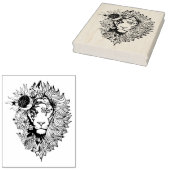 Tampons Encreurs Page de coloriage d'art animal Lion africain (Tamponné)