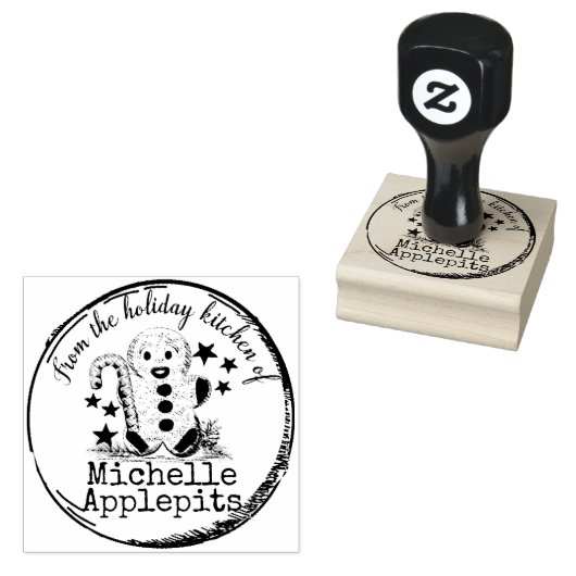 Tampons Encreurs Pain d'épices homme nourriture de Noël de la cuisi (Tamponné)