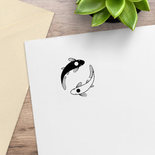 Tampons Encreurs Paire de poisson Yin-Yang Koi 2