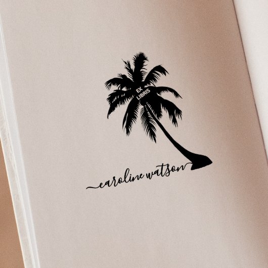 Tampons Encreurs Palm tree Ex libris Timbre en caoutchouc