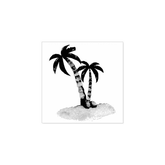 Tampons Encreurs Palmier botanique tropical (Impression)