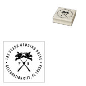 Tampons Encreurs Palmiers noués Destination Tropicale Mariage (Tamponné)