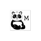 Tampons Encreurs Panda Bear Cute Monogramme initial (Impression)