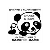 Tampons Encreurs Panda Cute personnalisable Enregistrer la date (Impression)