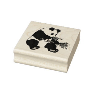 Tampons Encreurs Panda géant mange du bambou