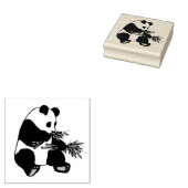 Tampons Encreurs Panda géant mange du bambou (Tamponné)